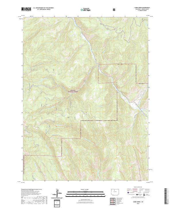 Cabin Creek, CO — USGS 7.5-minute topo (2022)