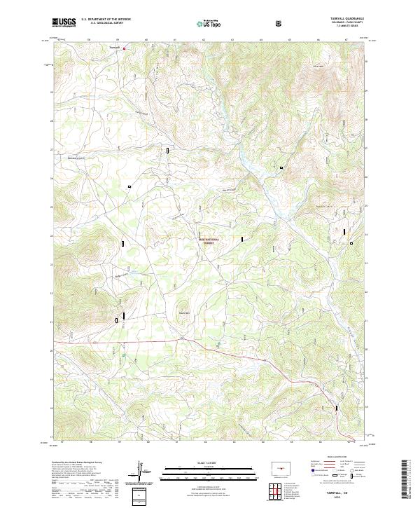 Tarryall, CO — USGS 7.5-minute topo (2022)
