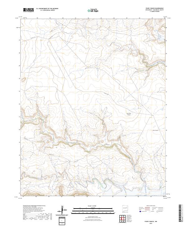 Four V Ranch, NM — USGS 7.5-minute topo (2023)
