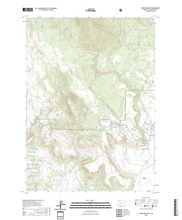 Cooks Mountain, OR — USGS 7.5-minute topo (2023)