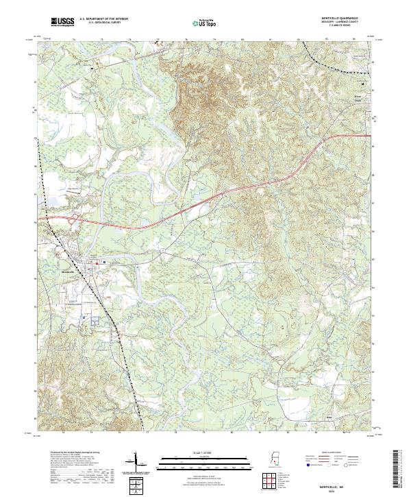 Monticello, MS — USGS 7.5-minute topo (2024)