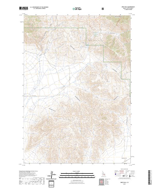 Arco Hills, ID — USGS 7.5-minute topo (2023)
