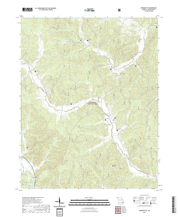 Piedmont SE, MO — USGS 7.5-minute topo (2021)
