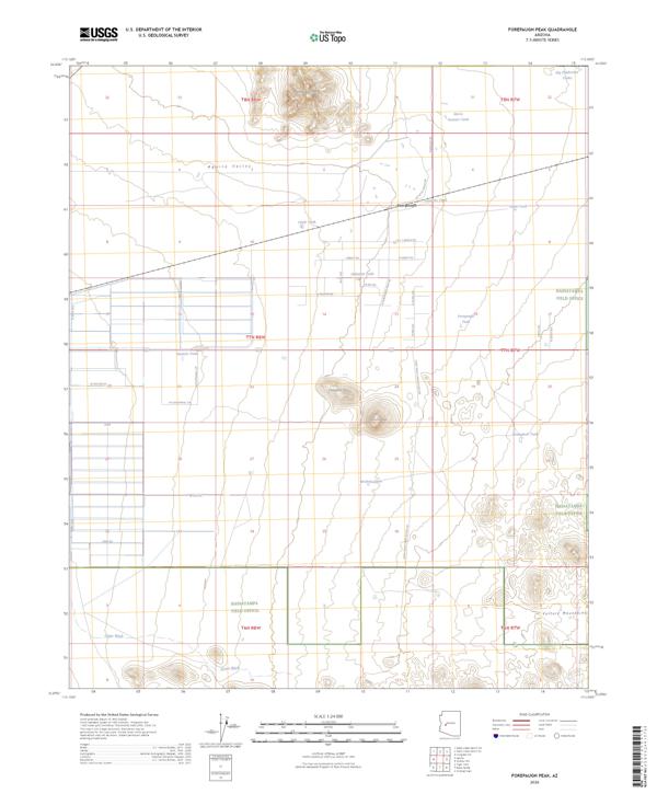 Forepaugh Peak, AZ — USGS 7.5-minute topo (2026)