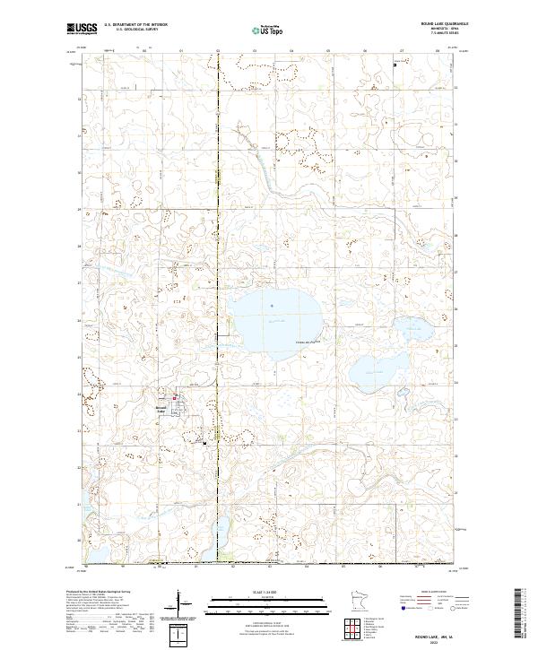 Round Lake, MN-IA — USGS 7.5-minute topo (2022)