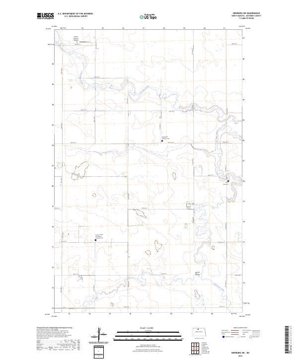 Newburg SW, ND — USGS 7.5-minute topo (2024)