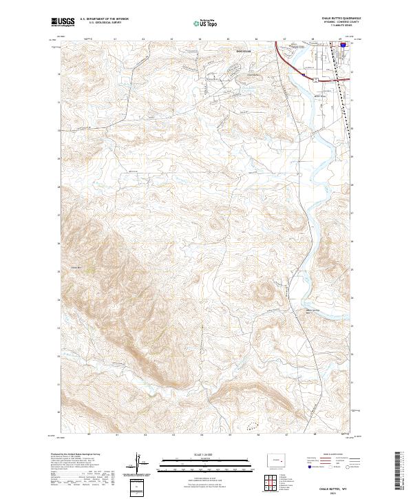 Chalk Buttes, WY — USGS 7.5-minute topo (2021)
