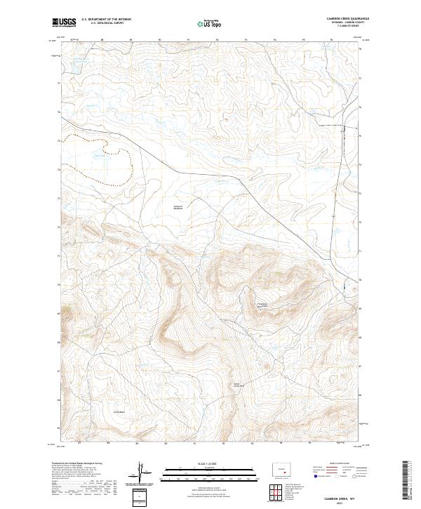 Cameron Creek, WY — USGS 7.5-minute topo (2021)