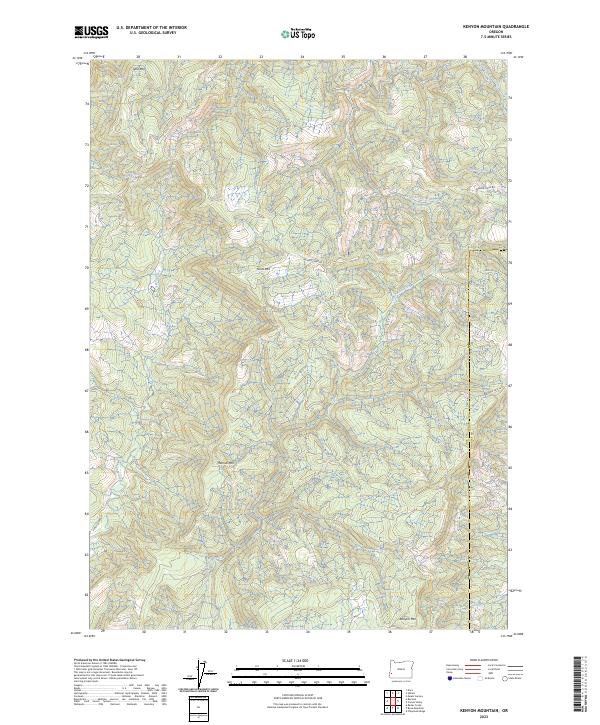 Kenyon Mountain, OR — USGS 7.5-minute topo (2023)
