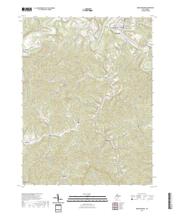 Middlebourne, WV — USGS 7.5-minute topo (2023)