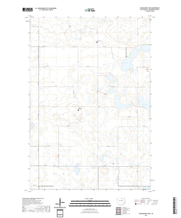 Schumacher Lake, SD — USGS 7.5-minute topo (2021)