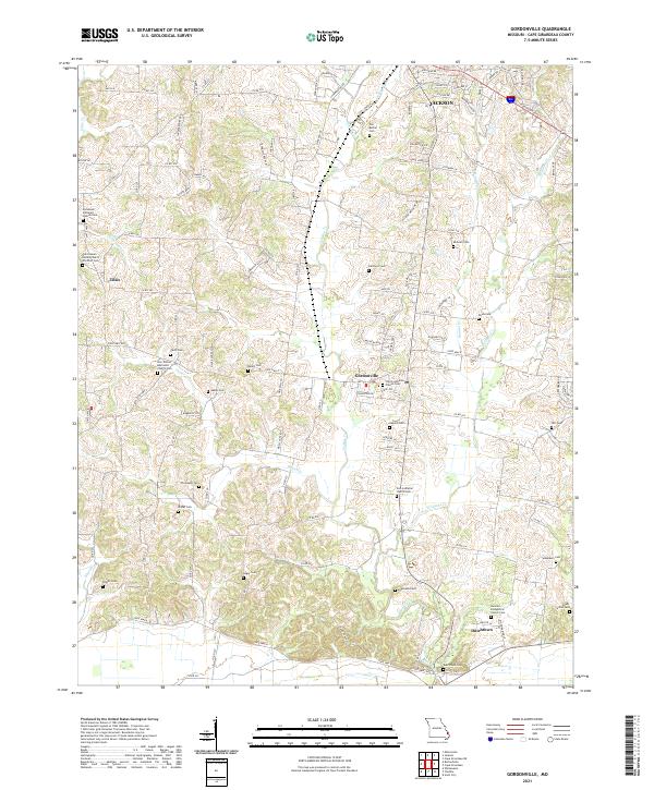 Gordonville, MO — USGS 7.5-minute topo (2021)