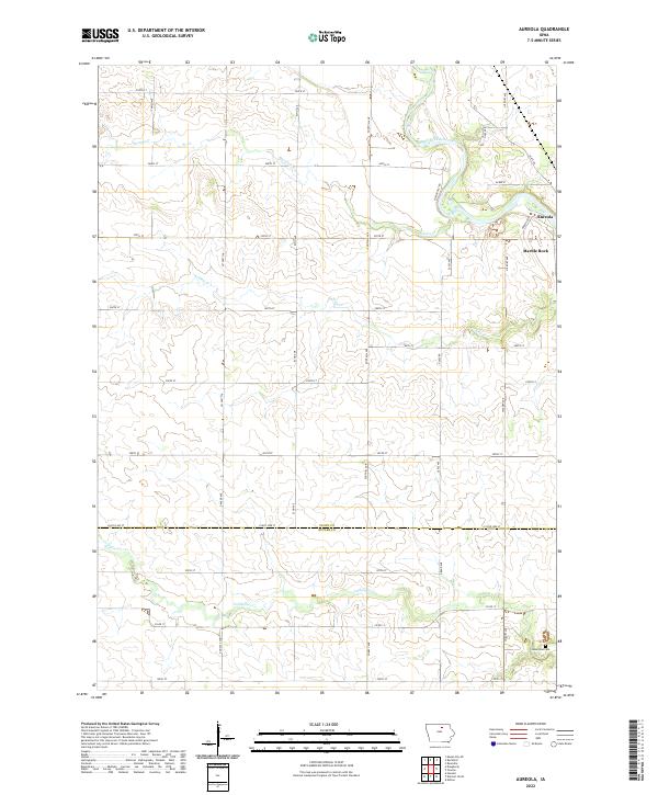 Aureola, IA — USGS 7.5-minute topo (2022)
