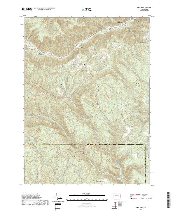 West Creek, PA — USGS 7.5-minute topo (2023)