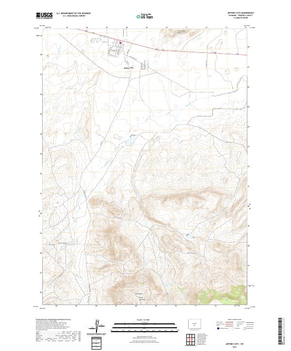 Jeffrey City, WY — USGS 7.5-minute topo (2021)