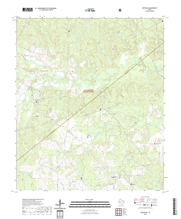 Centralia, TX — USGS 7.5-minute topo (2022)
