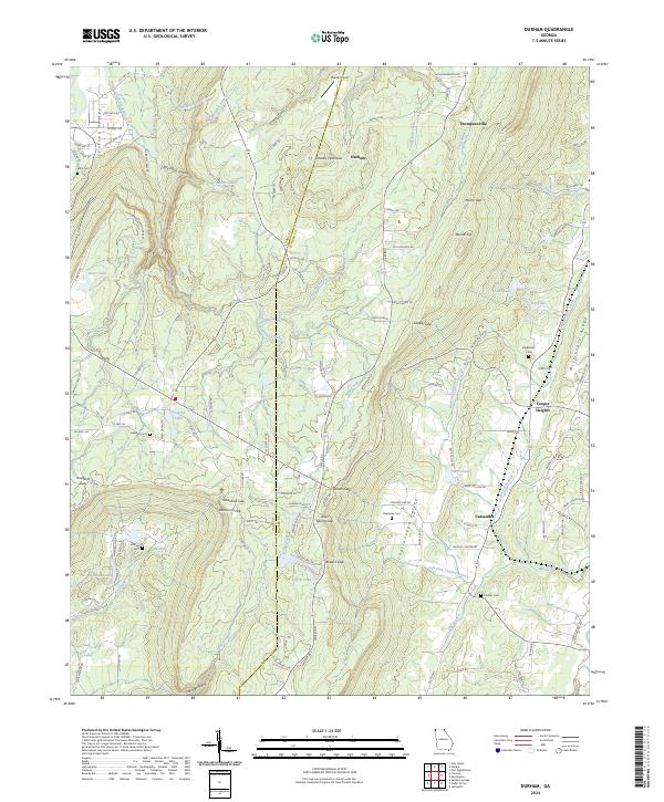 Durham, GA — USGS 7.5-minute topo (2024)