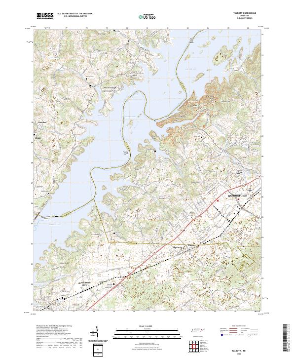 Talbott, TN — USGS 7.5-minute topo (2022)