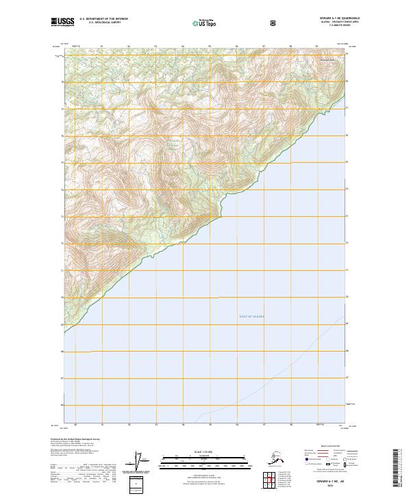 Seward A-1 NE, AK — USGS 7.5-minute topo (2024)