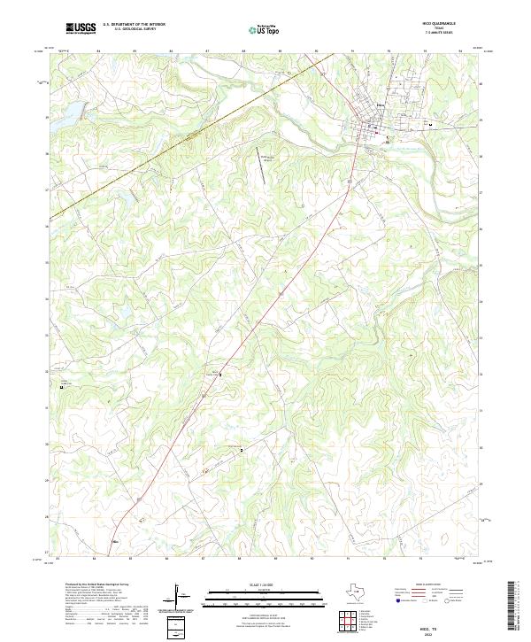Hico, TX — USGS 7.5-minute topo (2022)