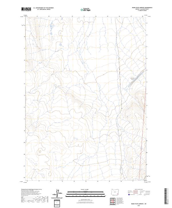 Rome State Airport, OR — USGS 7.5-minute topo (2023)