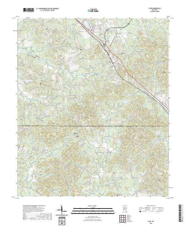 Star, MS — USGS 7.5-minute topo (2024)