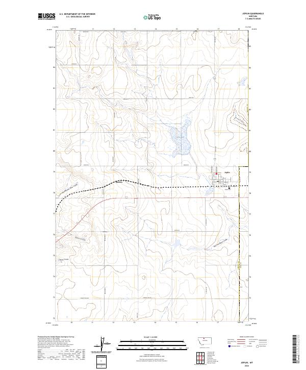 Joplin, MT — USGS 7.5-minute topo (2024)