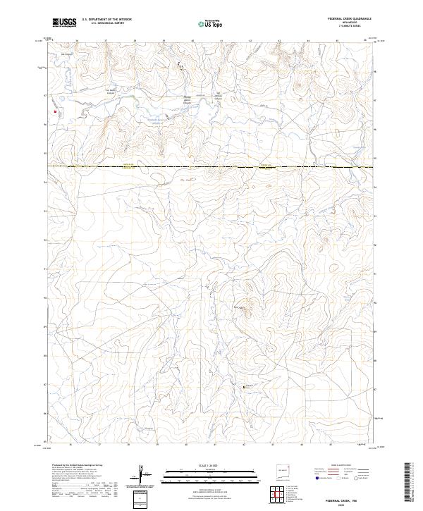 Pedernal Creek, NM — USGS 7.5-minute topo (2023)