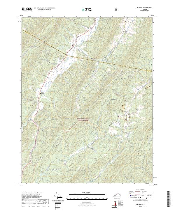 Burnsville, VA — USGS 7.5-minute topo (2022)