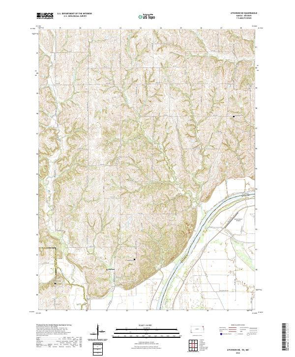 Atchison NE, KS-MO — USGS 7.5-minute topo (2022)