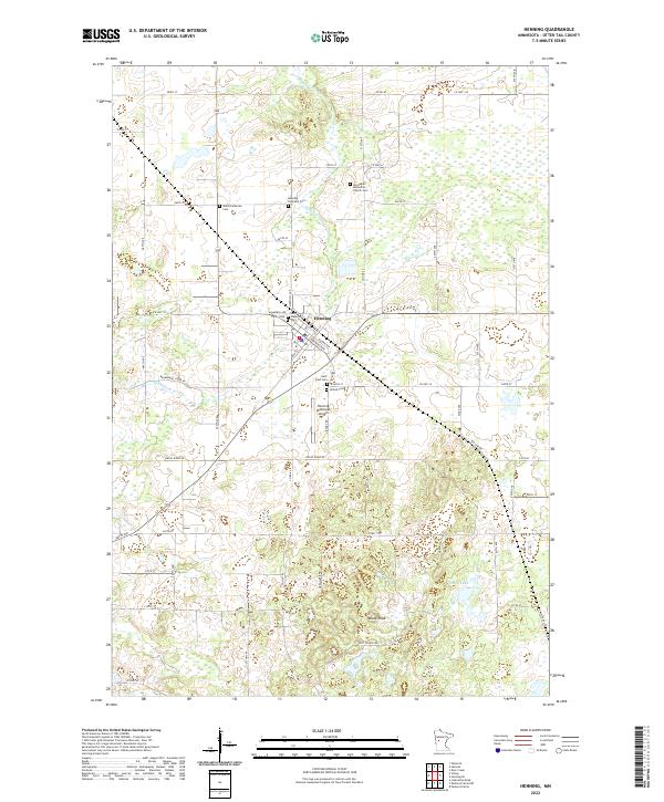 Henning, MN — USGS 7.5-minute topo (2022)