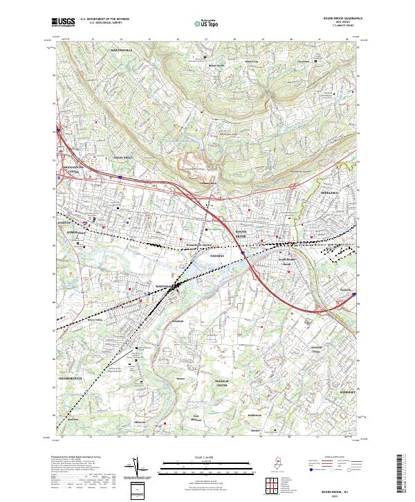 Bound Brook, NJ — USGS 7.5-minute topo (2023)