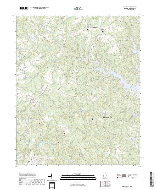 Rock Branch, GA — USGS 7.5-minute topo (2024)