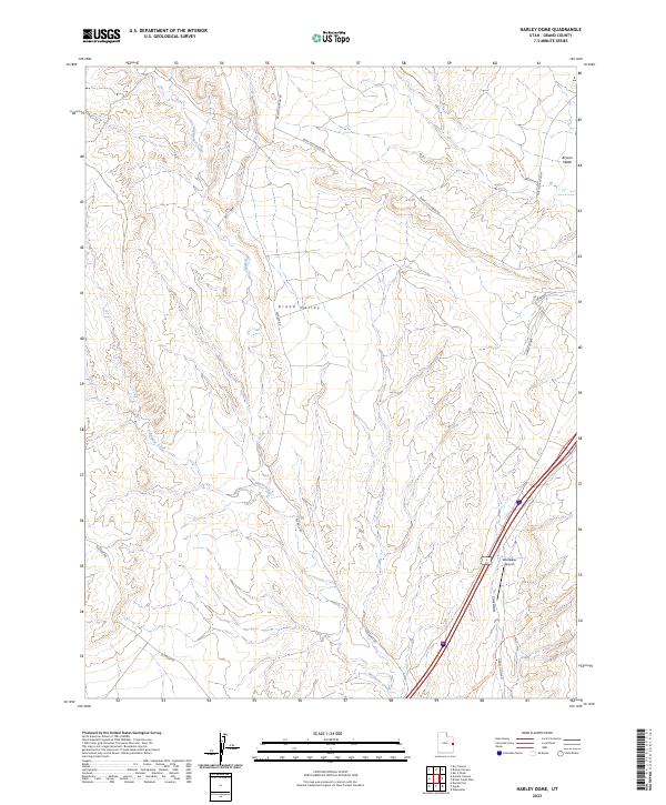 Harley Dome, UT — USGS 7.5-minute topo (2023)