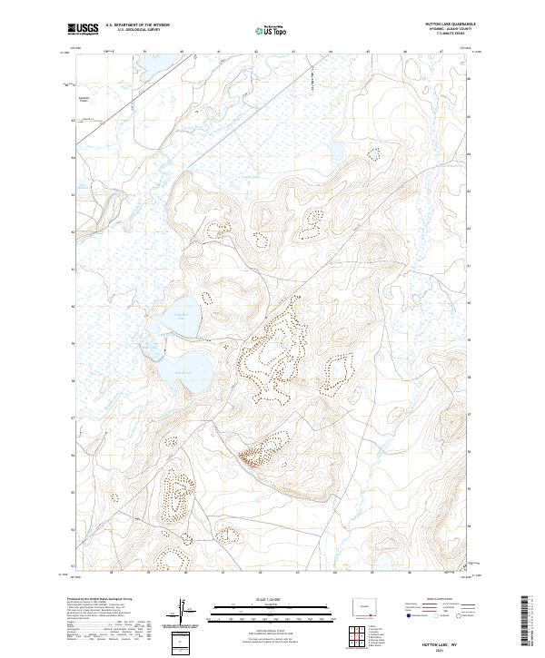 Hutton Lake, WY — USGS 7.5-minute topo (2021)