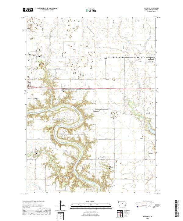 Evanston, IA — USGS 7.5-minute topo (2022)