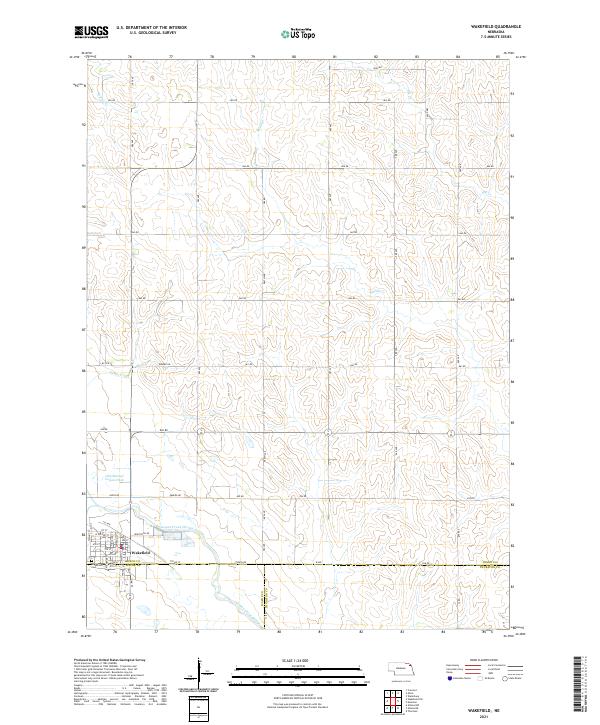 Wakefield, NE — USGS 7.5-minute topo (2021)