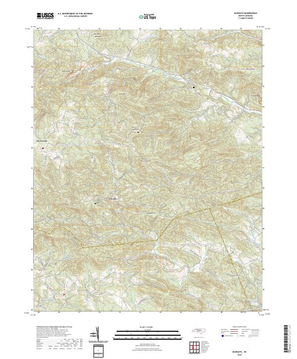 Gilreath, NC — USGS 7.5-minute topo (2022)