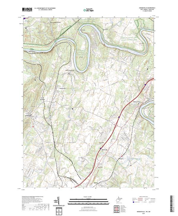 Hedgesville, WV-MD — USGS 7.5-minute topo (2023)