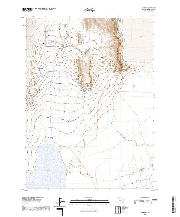 Andrews, OR — USGS 7.5-minute topo (2024)