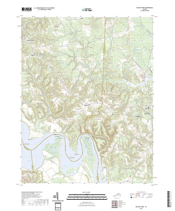 Rollins Fork, VA — USGS 7.5-minute topo (2022)