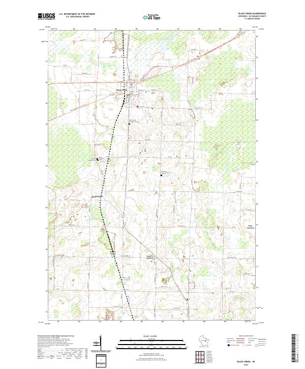 Black Creek, WI — USGS 7.5-minute topo (2022)