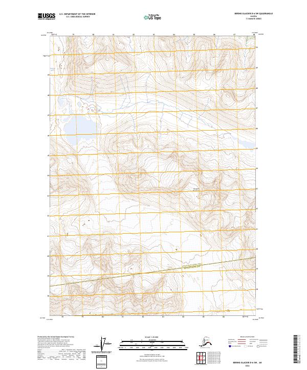 Bering Glacier D-6 SW, AK — USGS 7.5-minute topo (2024)
