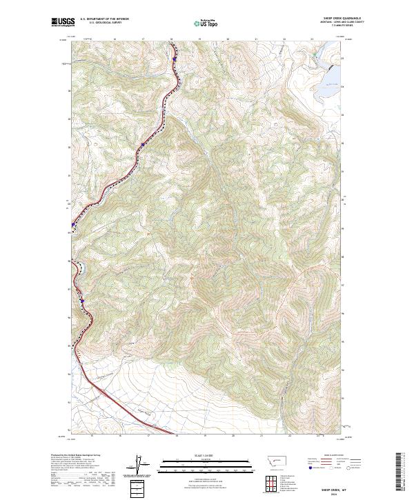 Sheep Creek, MT — USGS 7.5-minute topo (2024)