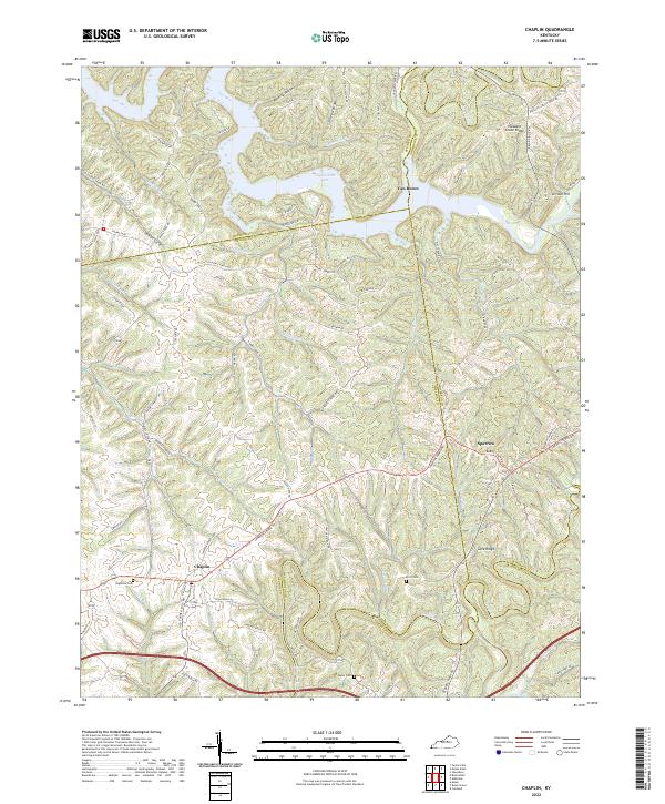 Chaplin, KY — USGS 7.5-minute topo (2022)