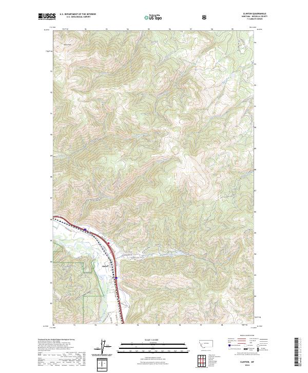 Clinton, MT — USGS 7.5-minute topo (2024)