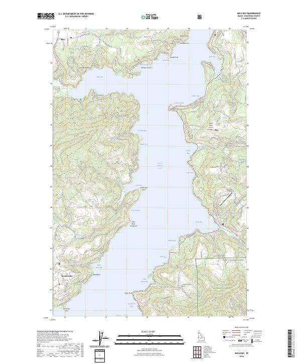 Mica Bay, ID — USGS 7.5-minute topo (2024)