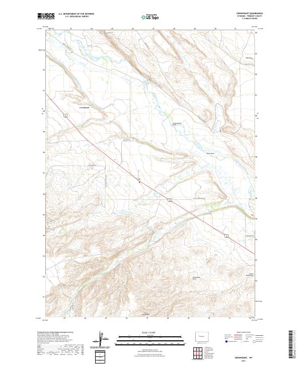 Crowheart, WY — USGS 7.5-minute topo (2021)
