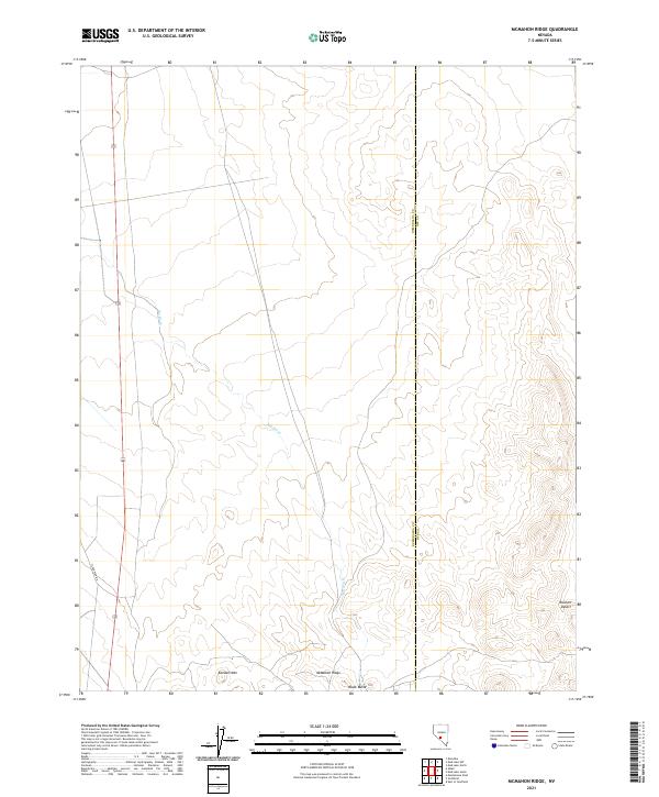 McMahon Ridge, NV — USGS 7.5-minute topo (2021)