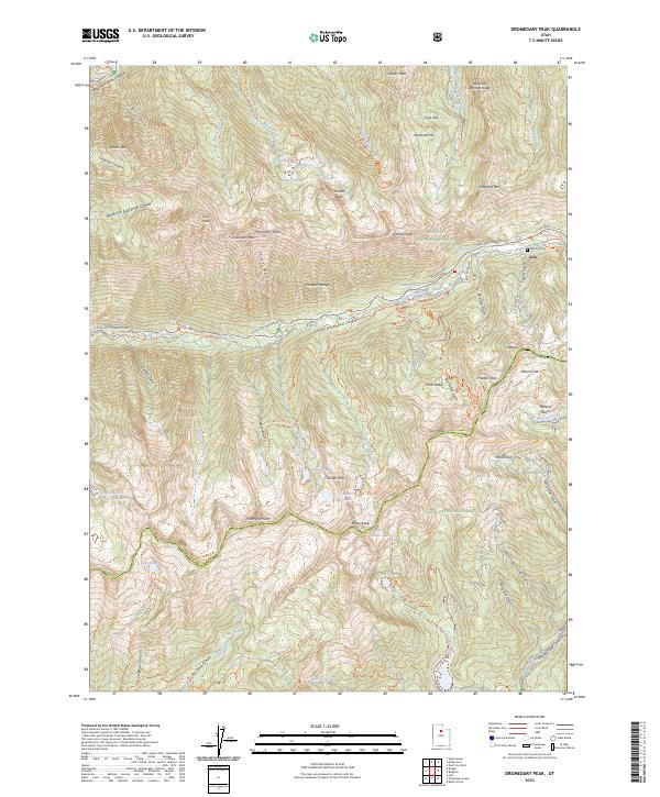 Dromedary Peak, UT — USGS 7.5-minute topo (2023)
